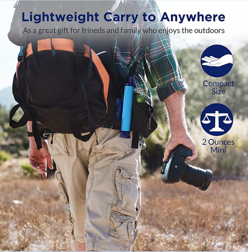 Water Filters Straw Hiking Camping Outdoor Travel - Buy 1 get 1 Silicone folding water Free!