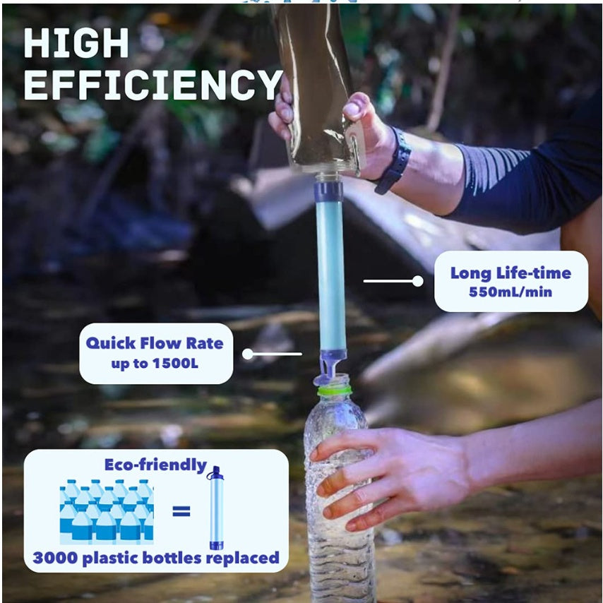 Water Filters Straw Hiking Camping Outdoor Travel - Buy 1 get 1 Silicone folding water Free!